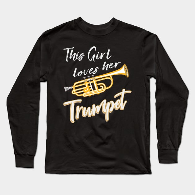 Trumpet Musical Instrument Long Sleeve T-Shirt by Foxxy Merch